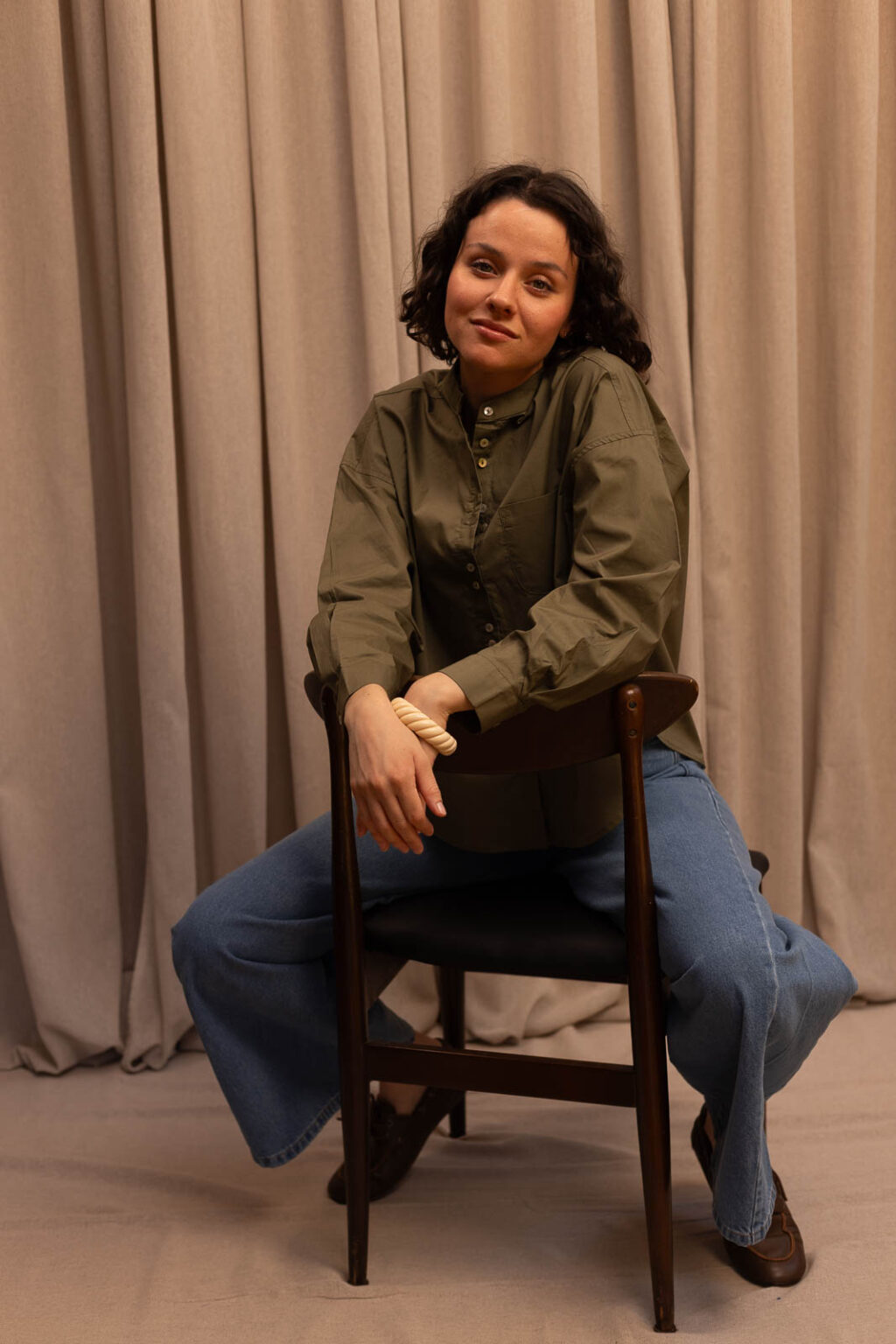 Blouse femme Coline vert kaki, Jannie