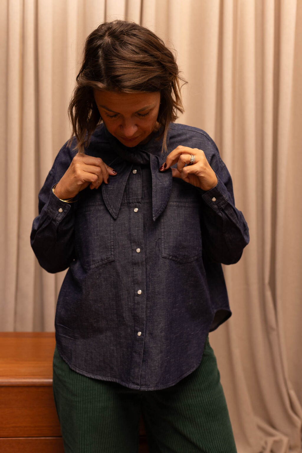Chemise femme Apolline bleu, Jannie