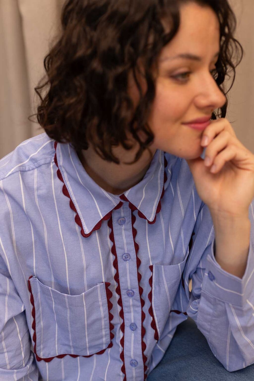 Détail matière de la chemise Chloé, Jannie