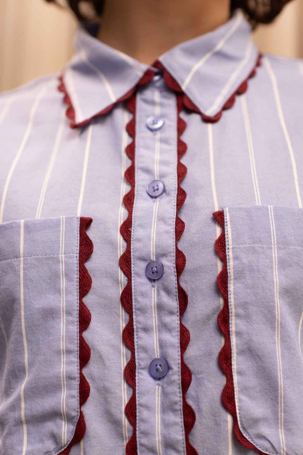 Détail matière de la chemise Chloé, Jannie