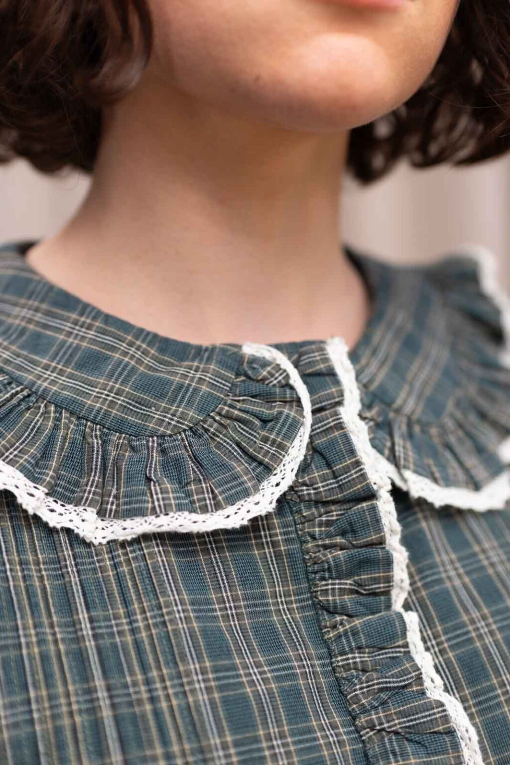 Détail matière de la chemise Eugénie, Jannie