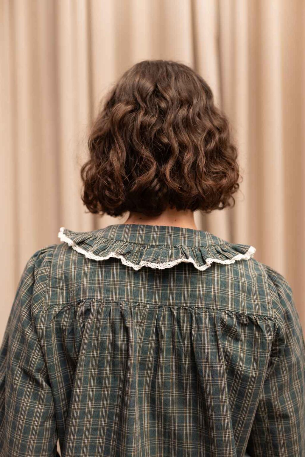 Détail matière de la chemise Eugénie, Jannie