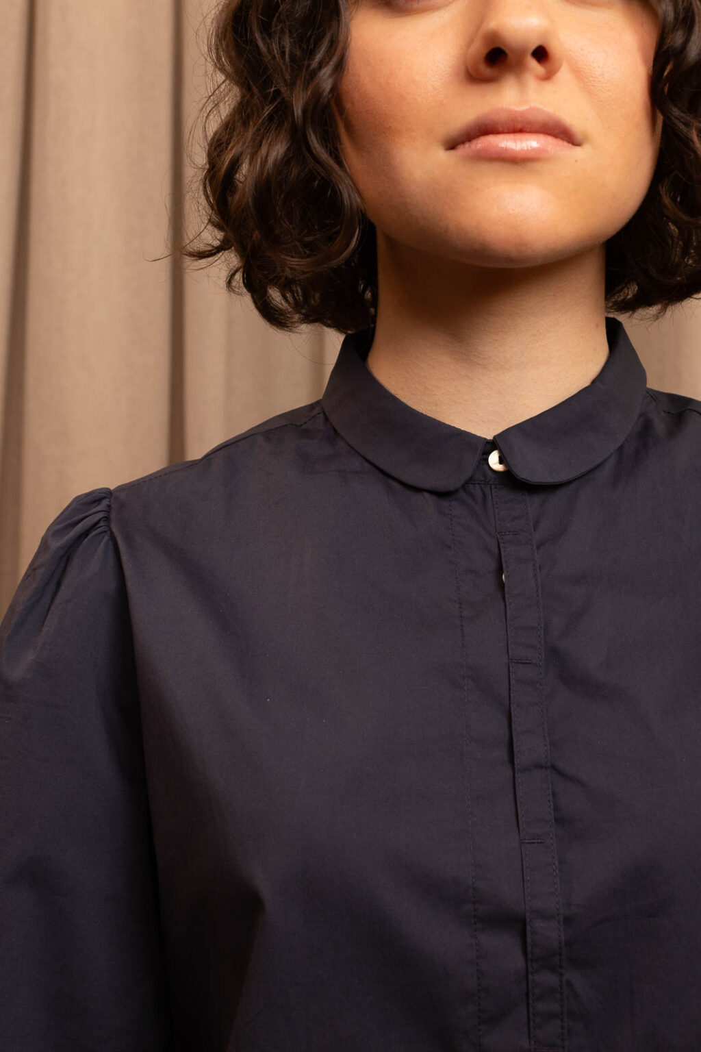 Détail matière de la chemise Ombeline, Jannie
