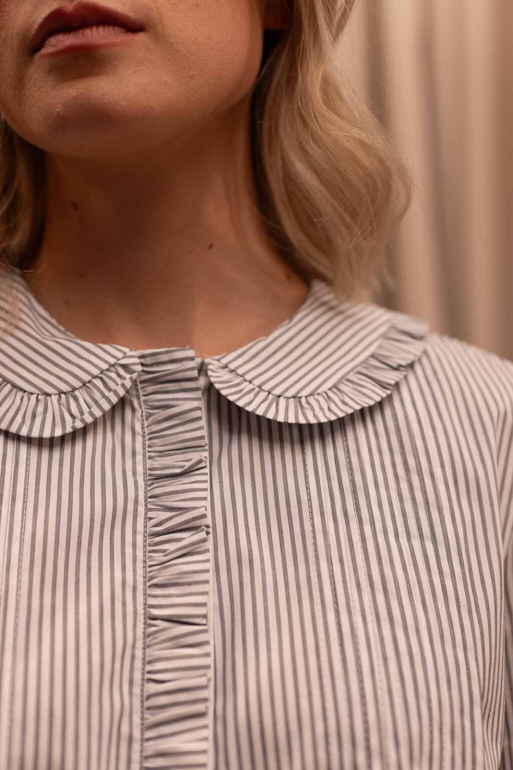 Détail matière de la chemise Sidonie, Jannie