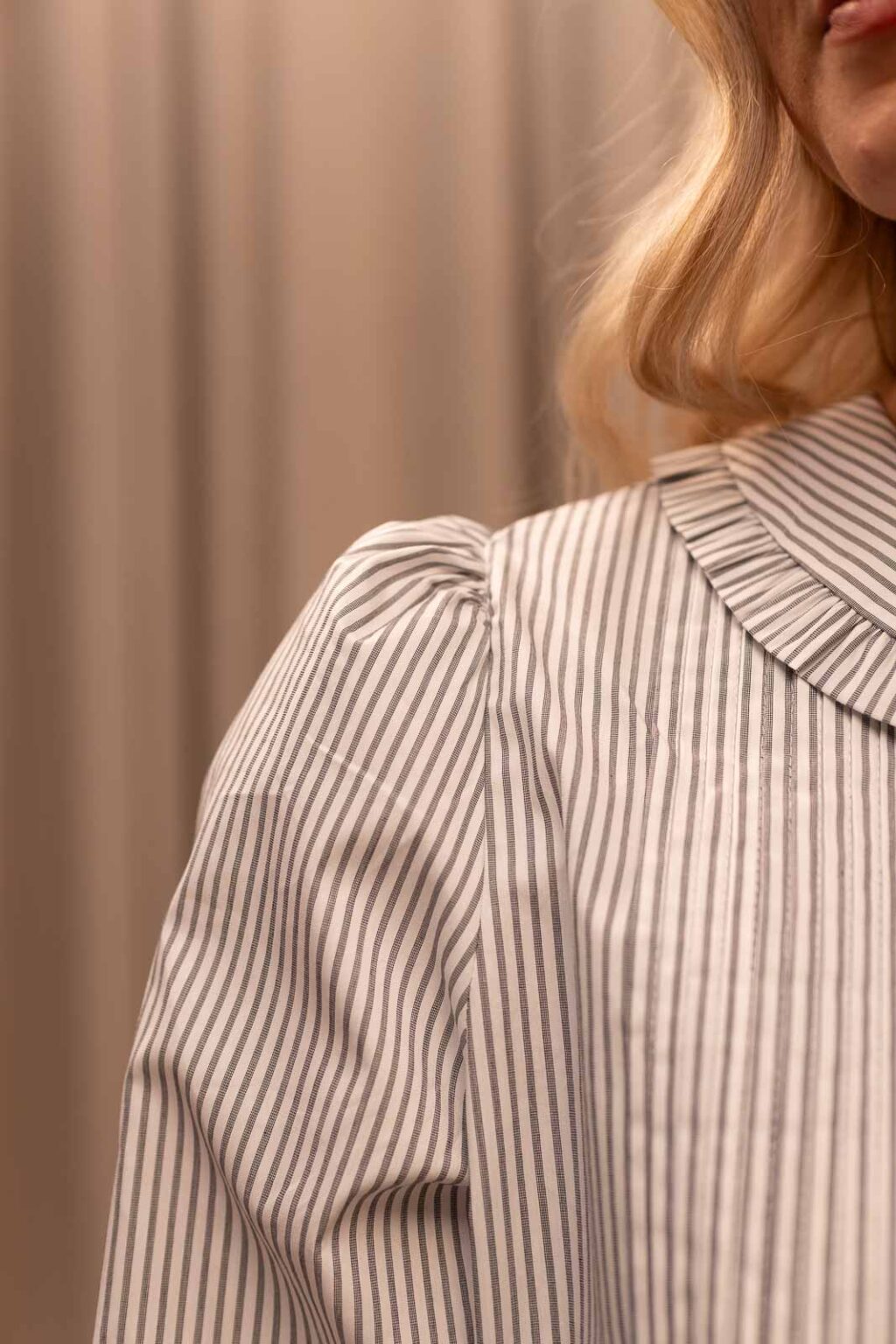 Détail matière de la chemise Sidonie, Jannie