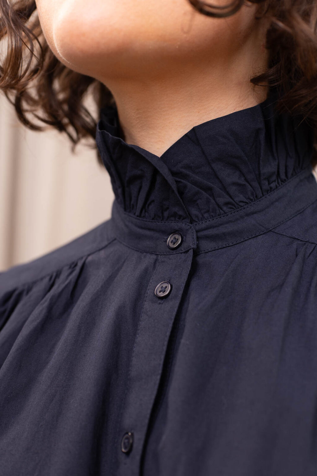 Détail matière de la chemise Suzon, Jannie