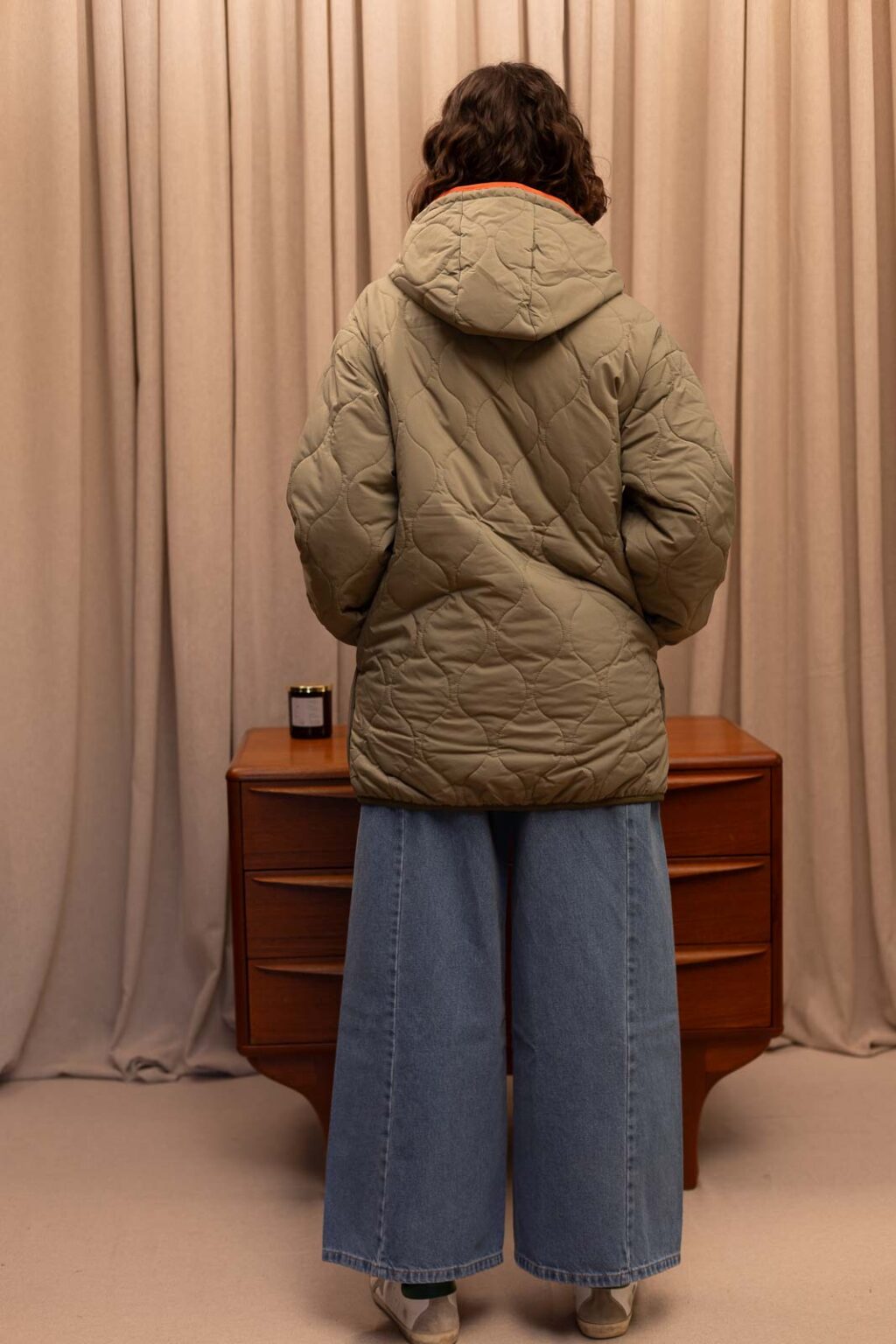 Parka capuche femme Aude vert, Jannie