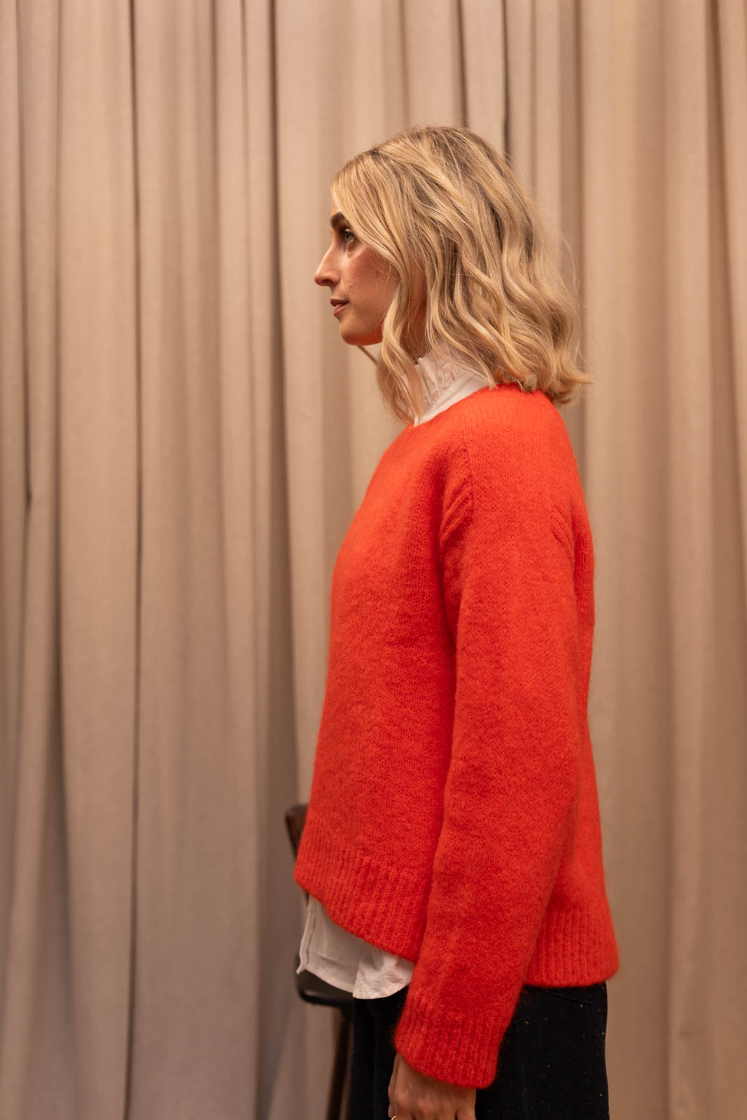 Pull femme Azélie rouge, Jannie