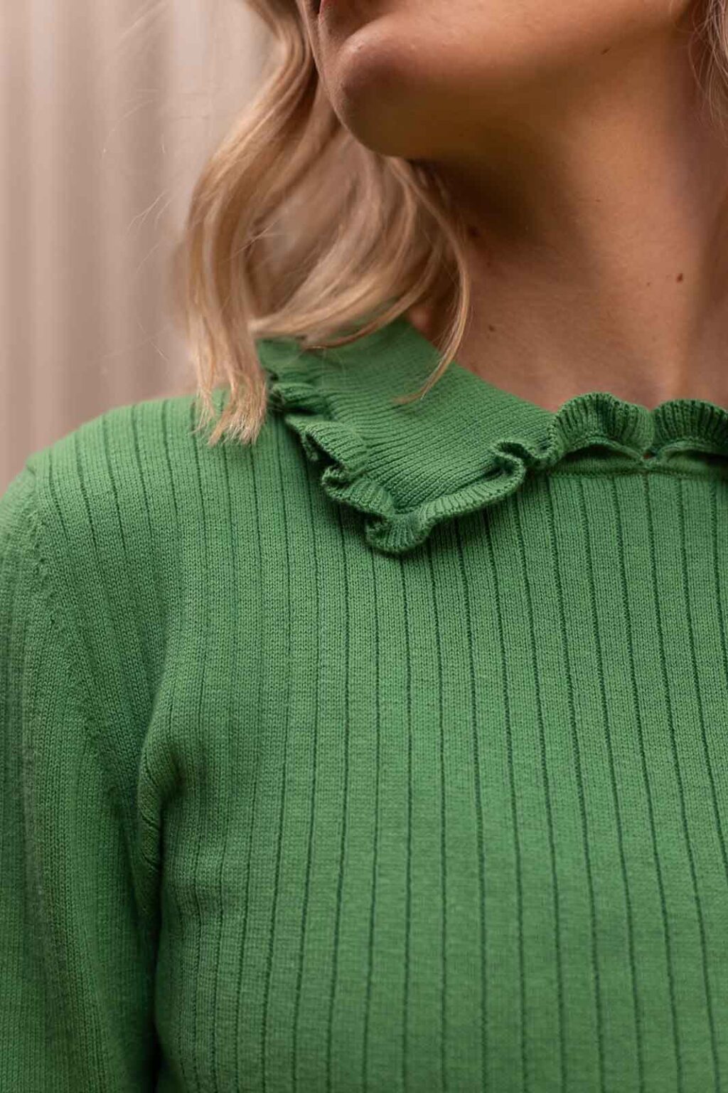 Détail matière du pull Emile, Jannie