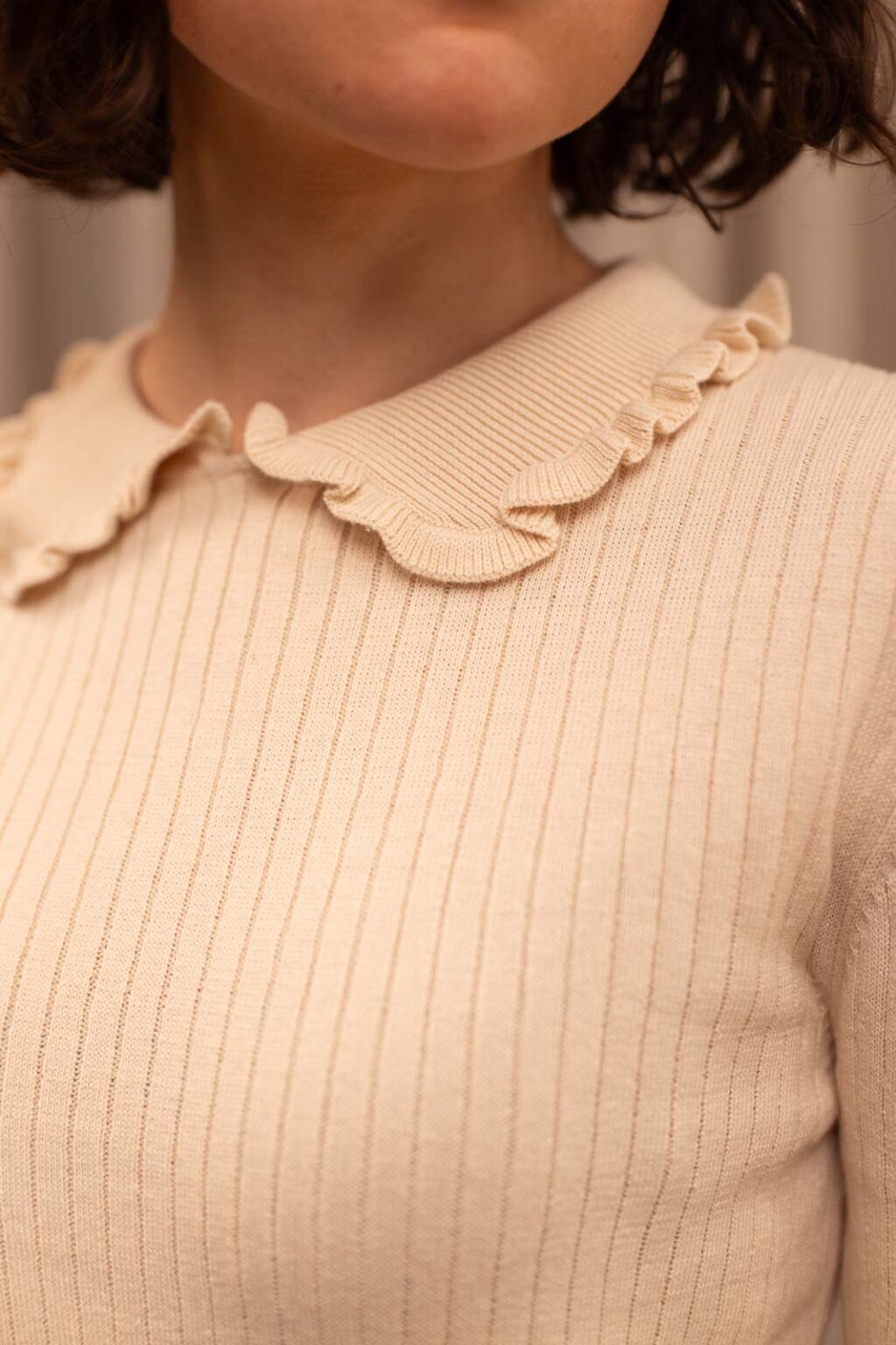 Détail matière du pull Emile, Jannie