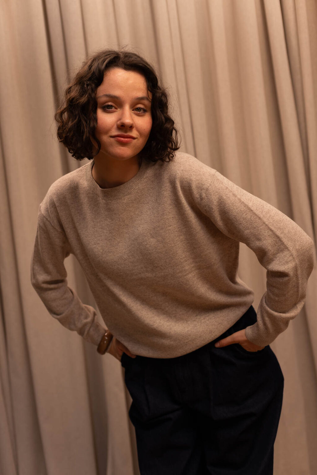 Pull femme Marius beige, Jannie