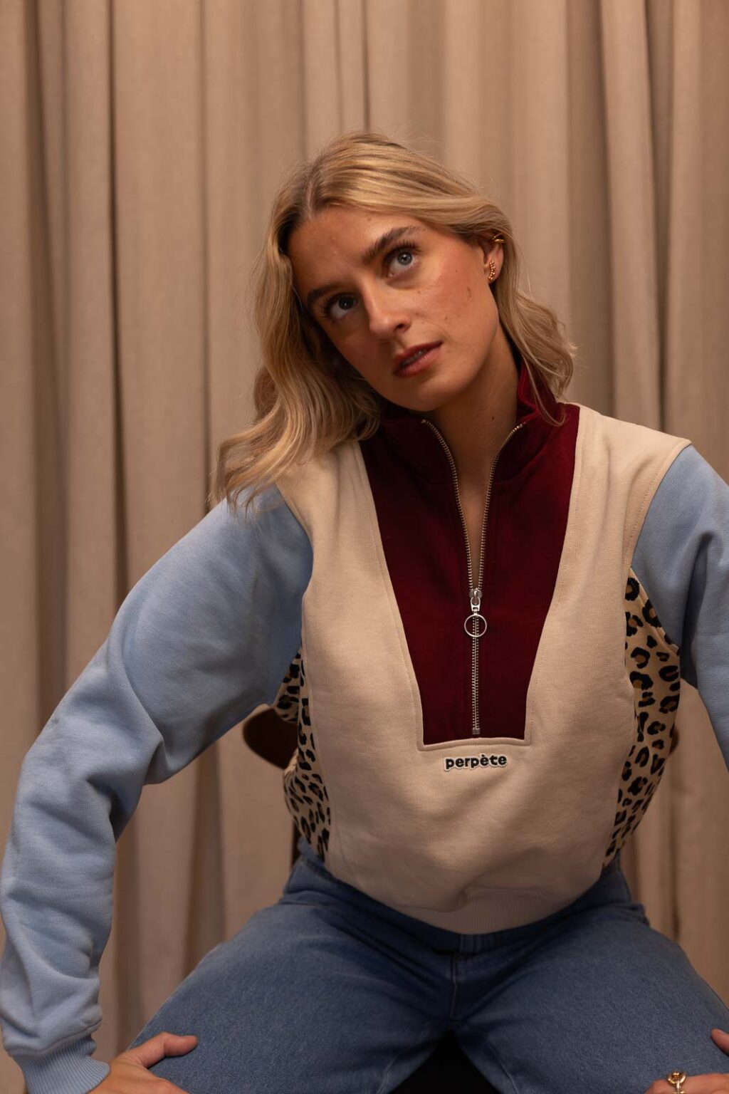 Sweat femme Elio bleu, Jannie