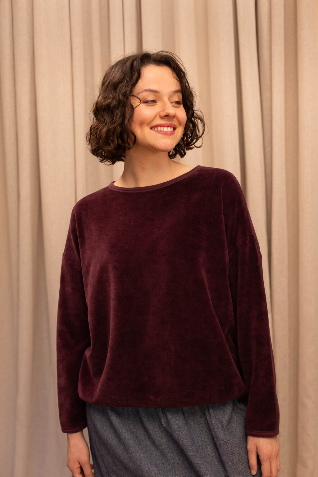 Sweat femme ELSA bordeau, Jannie