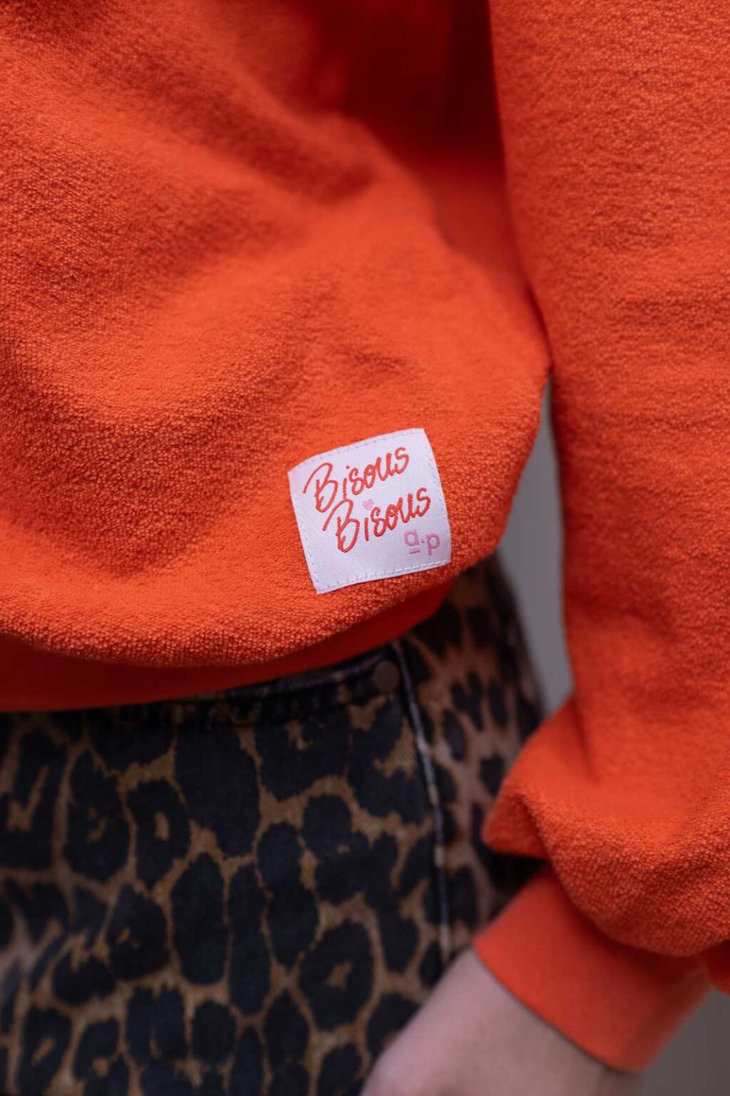 Détail matière du sweat Marcel, Jannie
