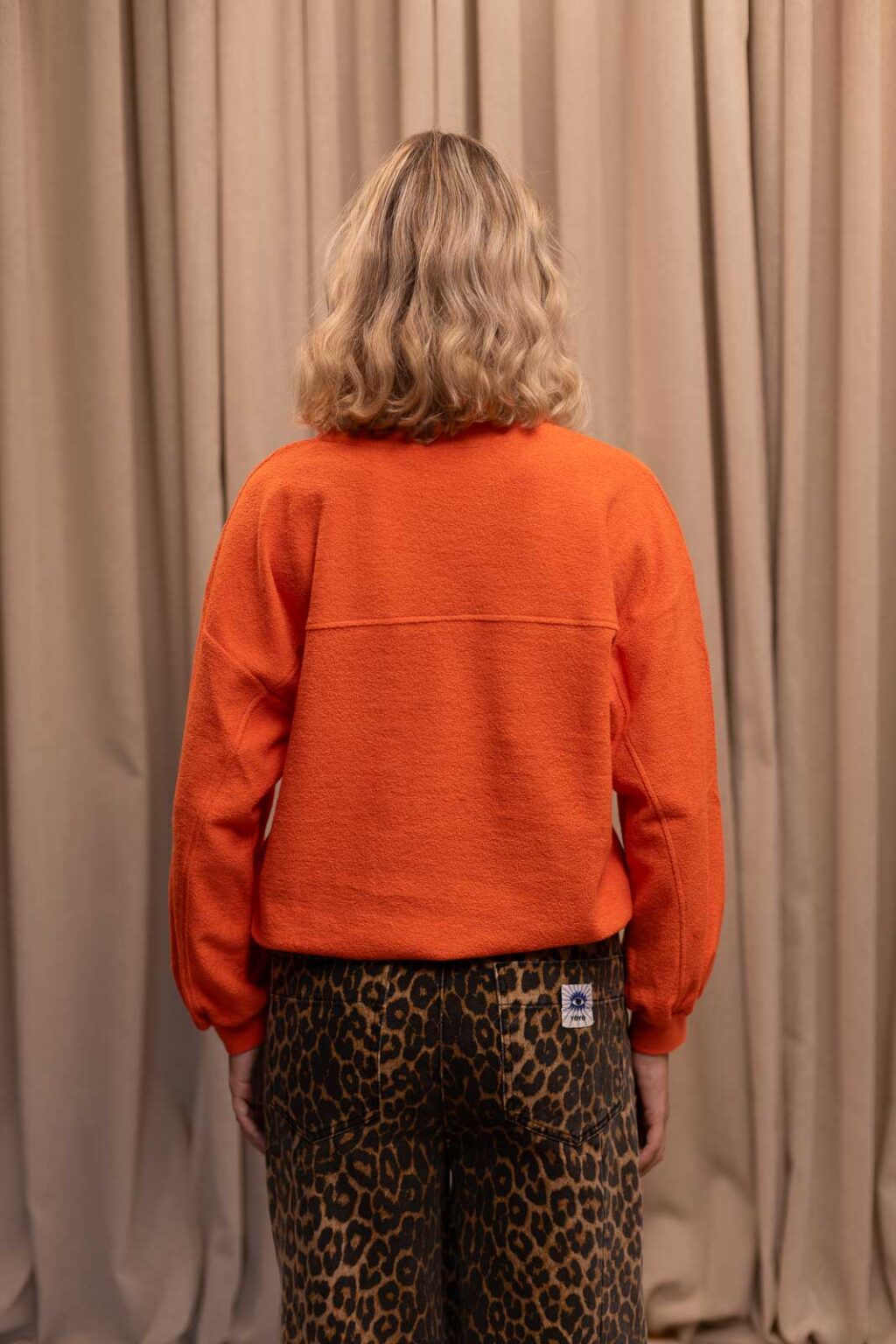Sweat femme Marcel orange, Jannie