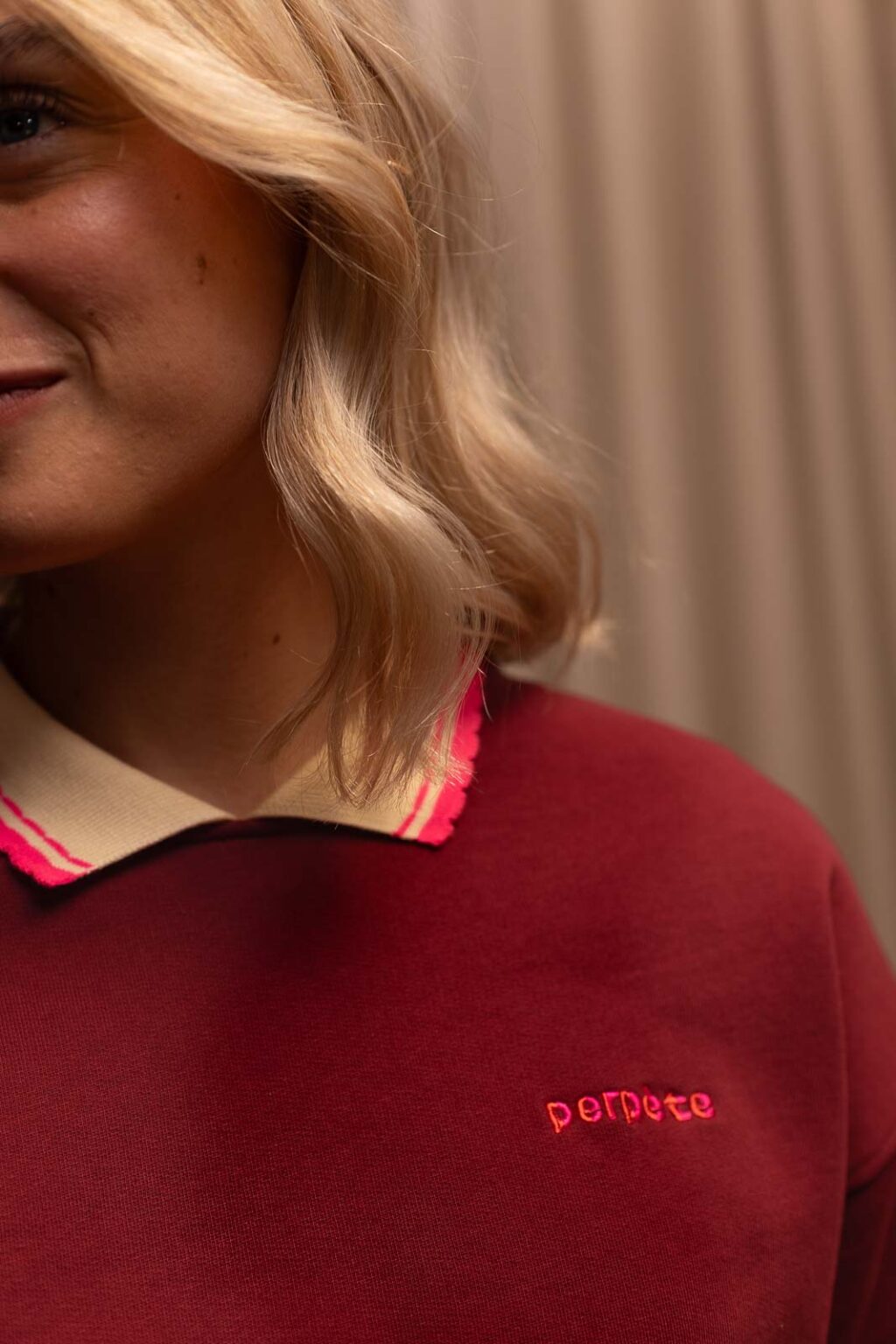 Détail matière du sweat Noé, Jannie