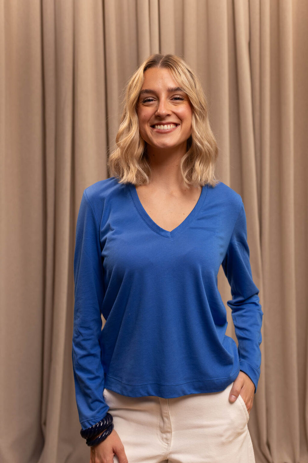 Tee-shirt femme Edouard bleu, Jannie