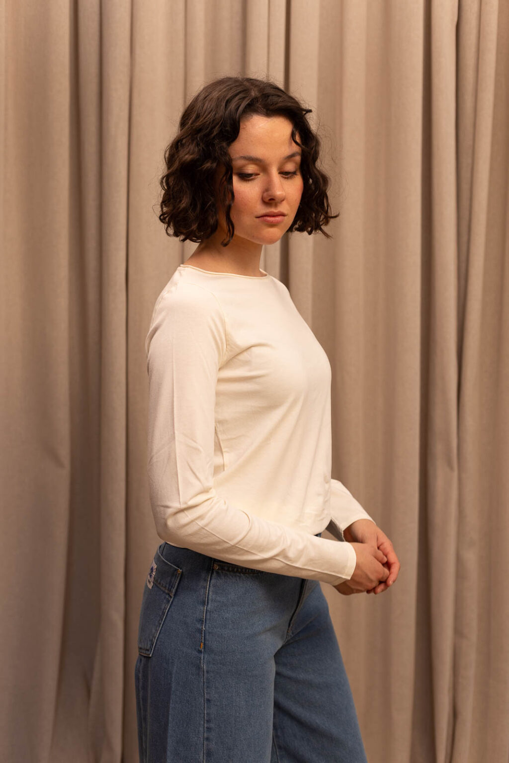 Détail matière du tee-shirt June, Jannie