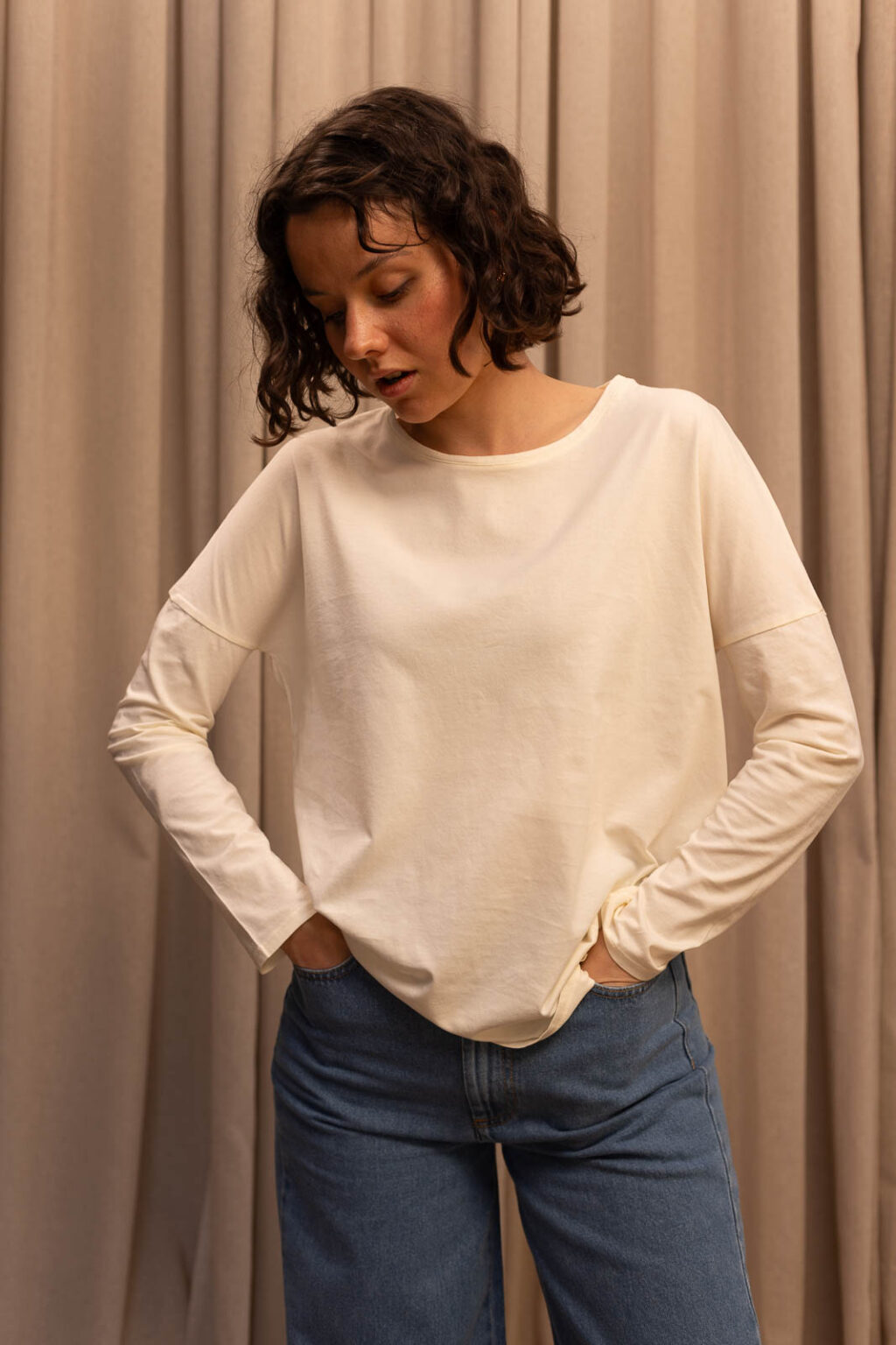 Détail matière du tee-shirt Valentin, Jannie