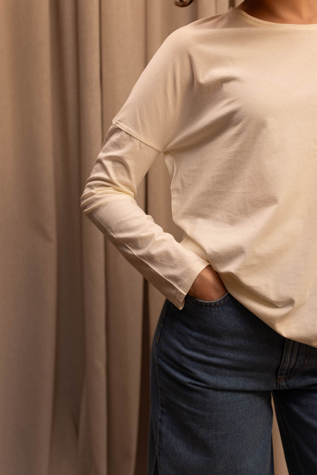 Détail matière du tee-shirt Valentin, Jannie